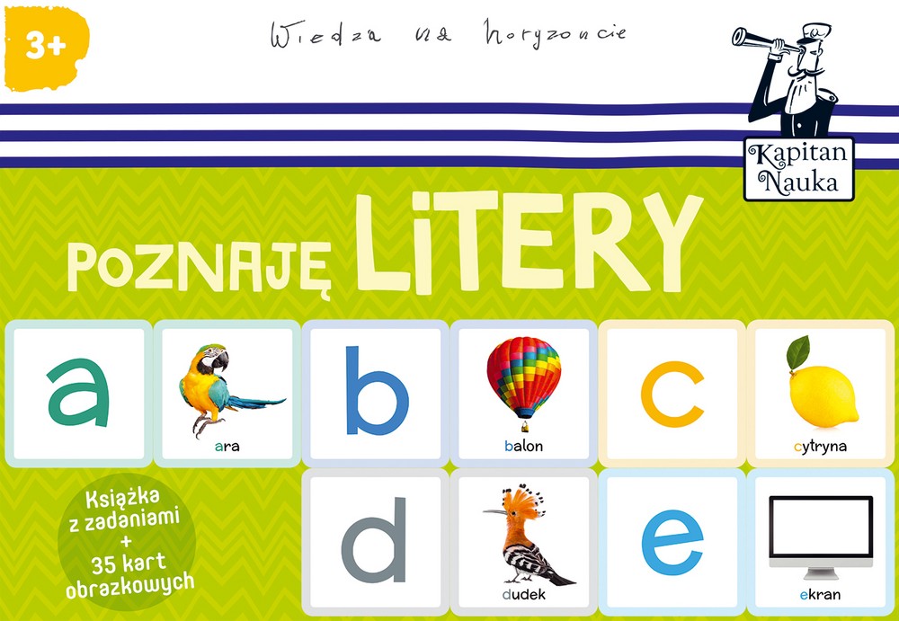 Kapitan Nauka Poznaję litery - Karty Edukacyjne 3+