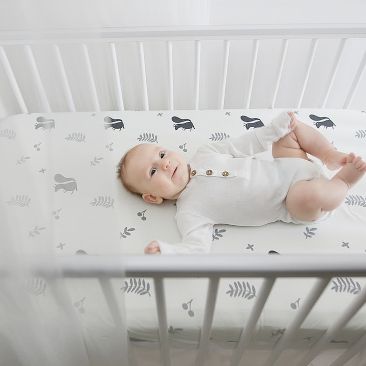 Sleepee Prześcieradło We Care Wiewióry 120x60cm | Bawełna z Elastanem