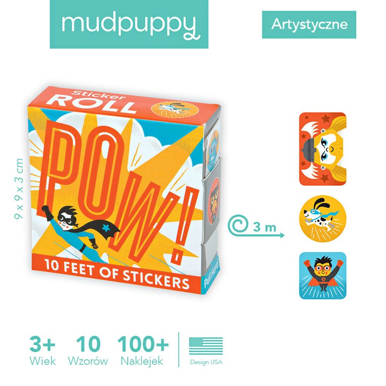MUDPUPPY Naklejki Superbohaterowie 100 szt. 3+