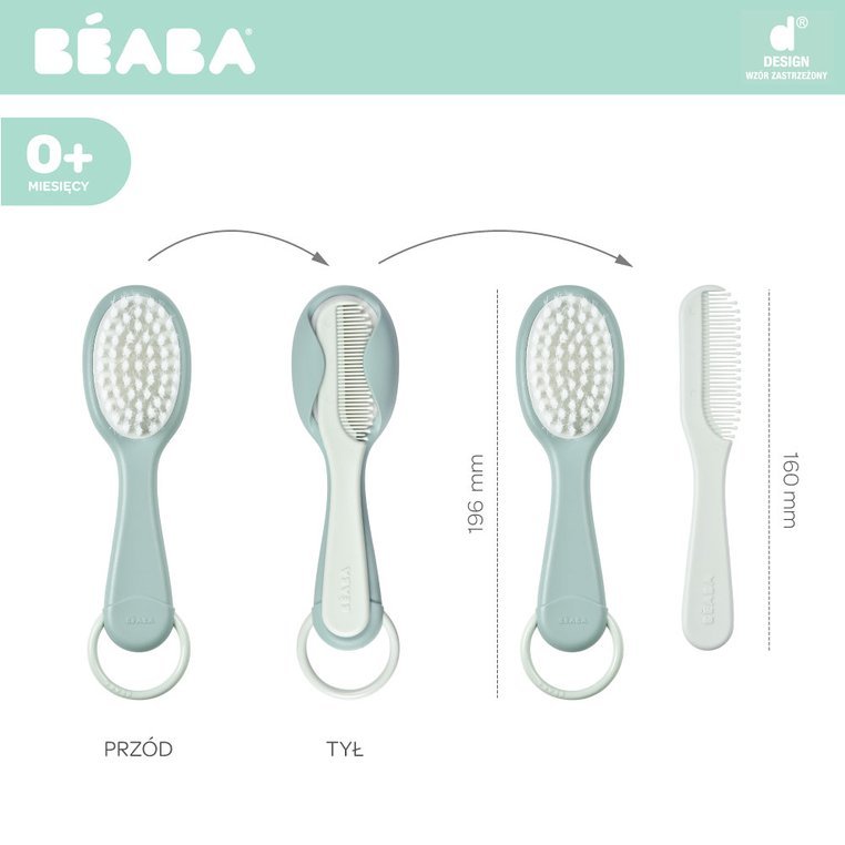 Beaba Szczoteczka i Grzebień do włosów dla niemowląt 0+