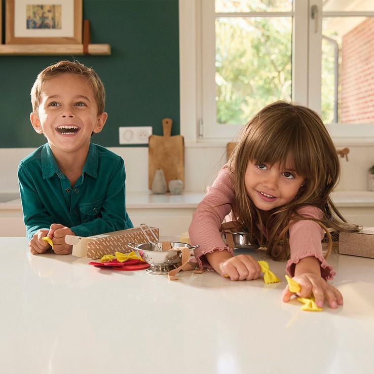 Janod Filcowy zestaw makaronów do gotowania 58el 3+