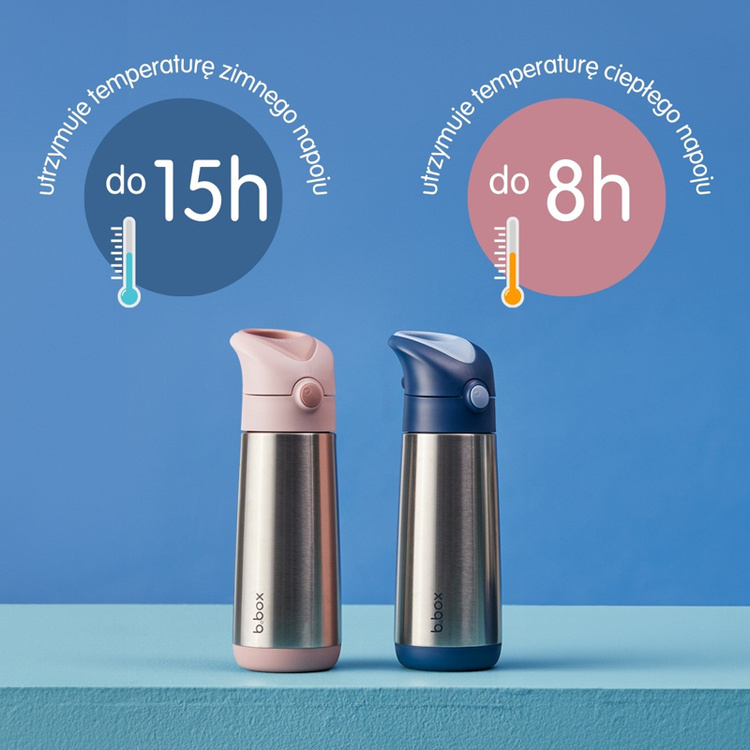 b.box Bidon Termiczny ze Słomką Midnight 500 ml