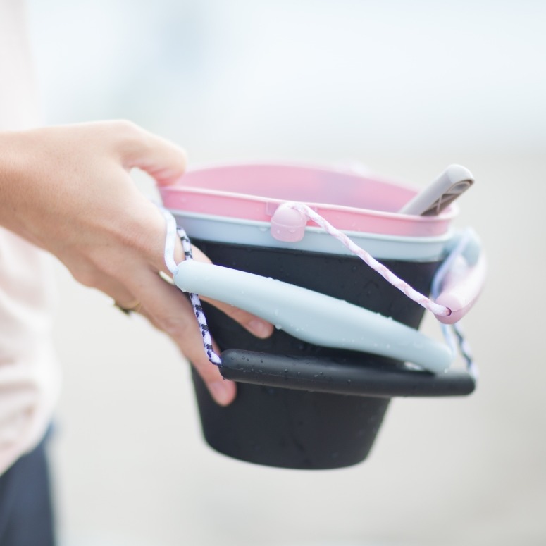 Scrunch Składane Wiaderko Purpurowe - Plaża 12m+