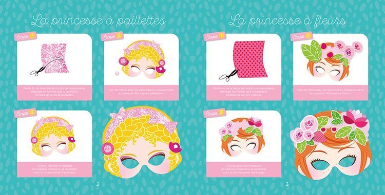 Auzou Maski DIY Księżniczki 5+ Zestaw 8 szt.