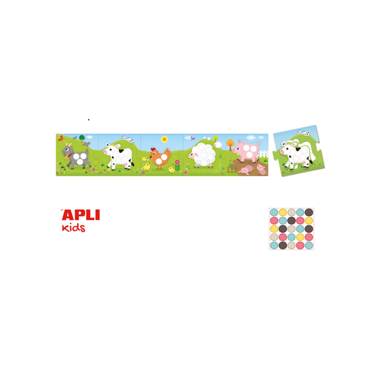 Apli Kids Moje pierwsze puzzle z naklejkami 3+