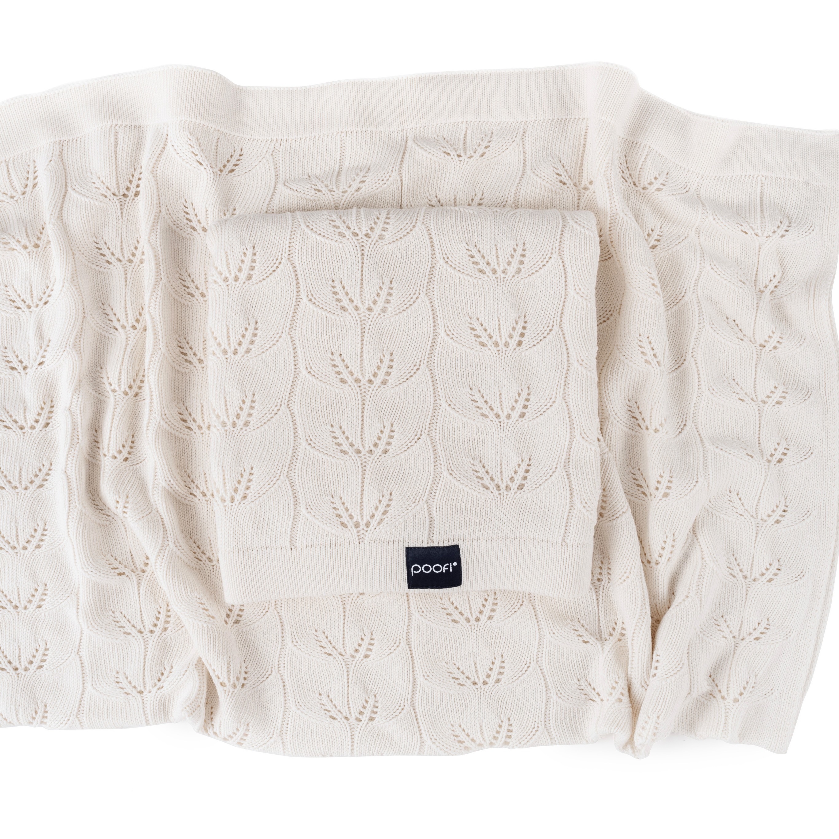 Poofi Kocyk bambusowy Milano kokosowy 80x100cm