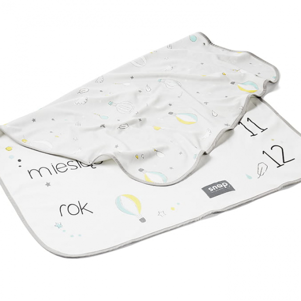 Snap the moment Foto-kocyk Pastel Grey 0+ | Śledzenie wzrostu