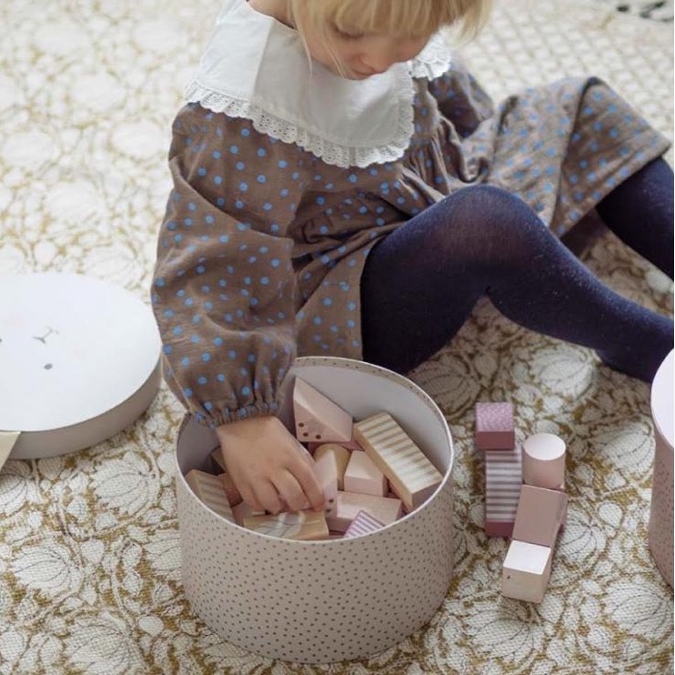 Jabadabado Klocki Drewniane Różowe 50szt 2+