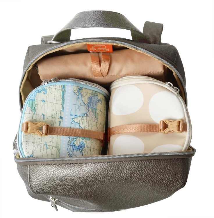 PacaPod Plecak dla Mamy Hartland Cynowy Eko-skóra