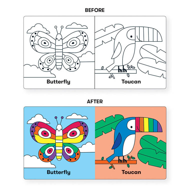 Mudpuppy, Magiczna książeczka do kąpieli Tęczowa dżungla