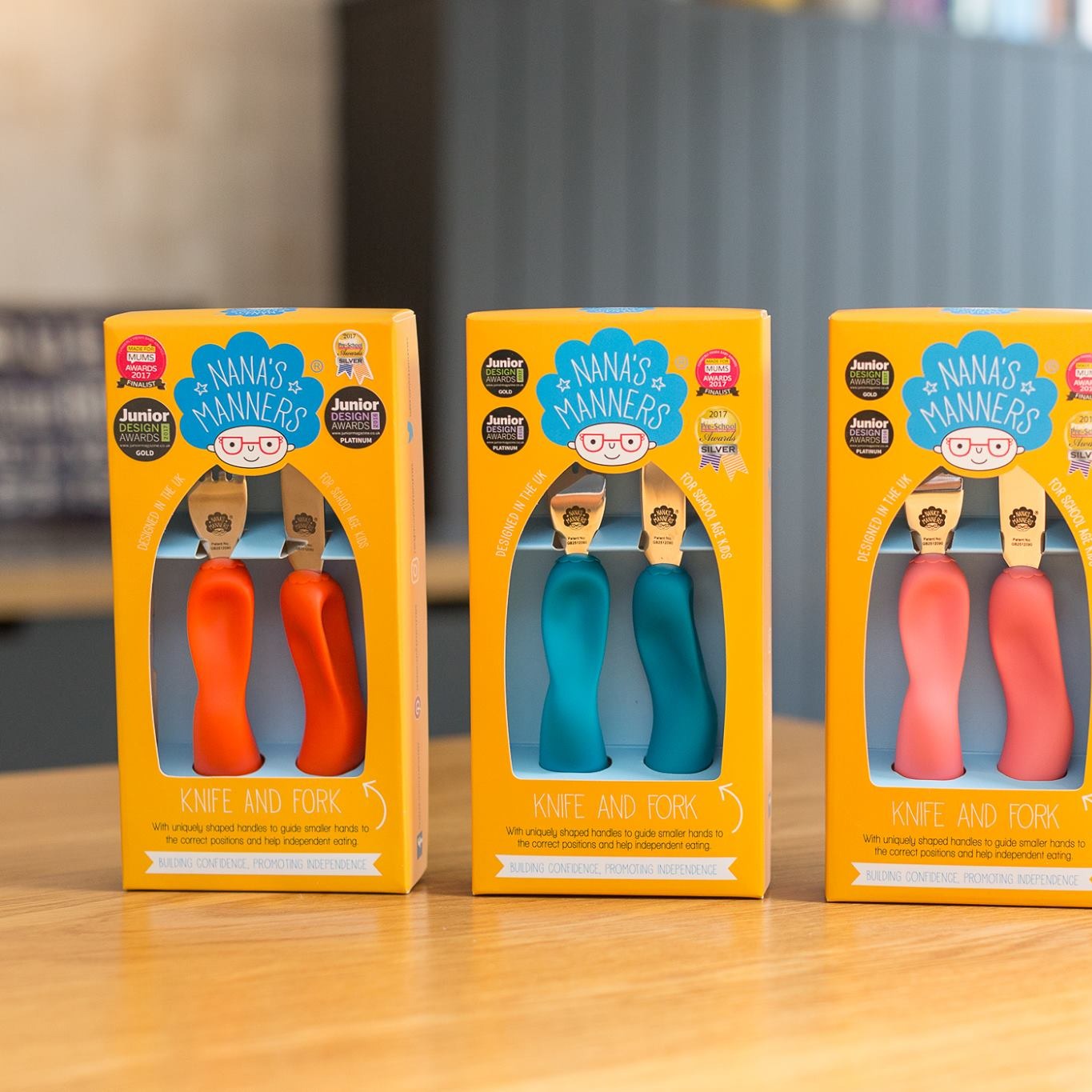 Nana's Manners Sztućce Etap 3 Borneo Green 3+