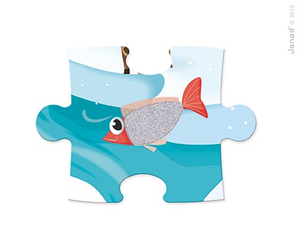 Janod Puzzle Sensoryczne Lodowa Kraina 20el 3+