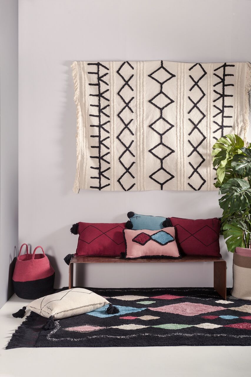 Lorena Canals Kosz ZOCO BLACK/AUBERGINE 35x30cm