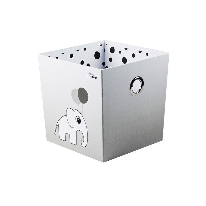 Done by Deer Pudełko Szare Dots 20x20cm 1+