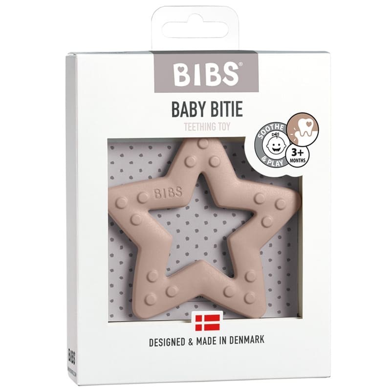 BIBS Gryzak Baby Bitie Star Blush 0+