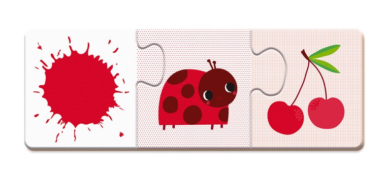 Janod Trzyczęściowe Puzzle Kolory 30 elementów 3+