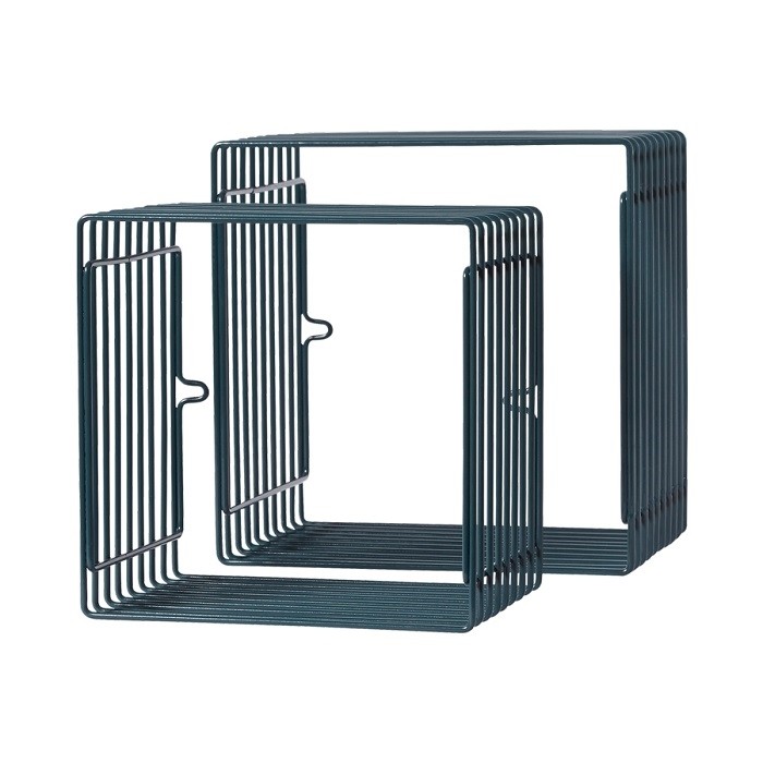 Done by Deer Półka Metalowa Dark Blue 2 szt. Pokój Dziecięcy