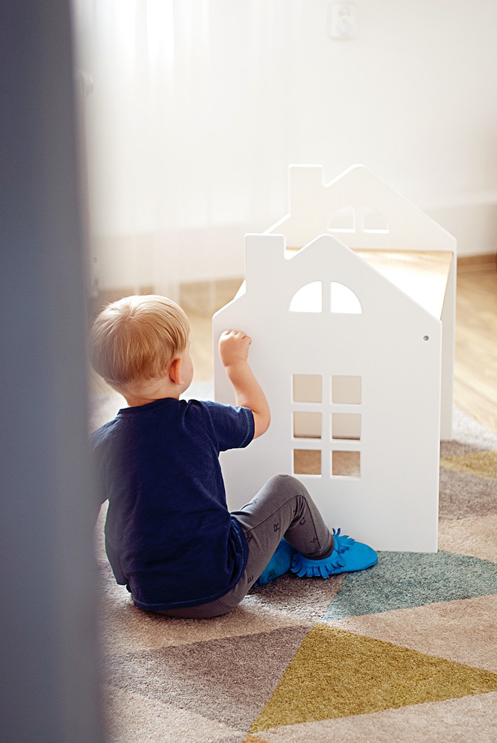 Planeco Biurko Kajtek z Taboretem Białe 1+