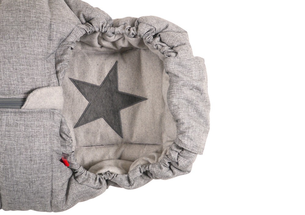 Kaiser Śpiworek SHINNY MELANGE jasnoszary 0+