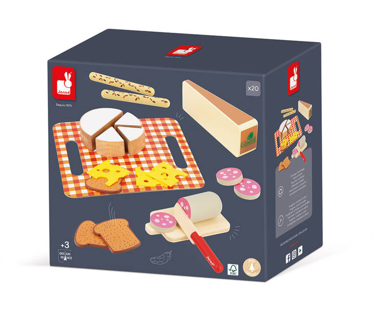 Janod Zestaw Francuski Aperitif Deska Serów 3+