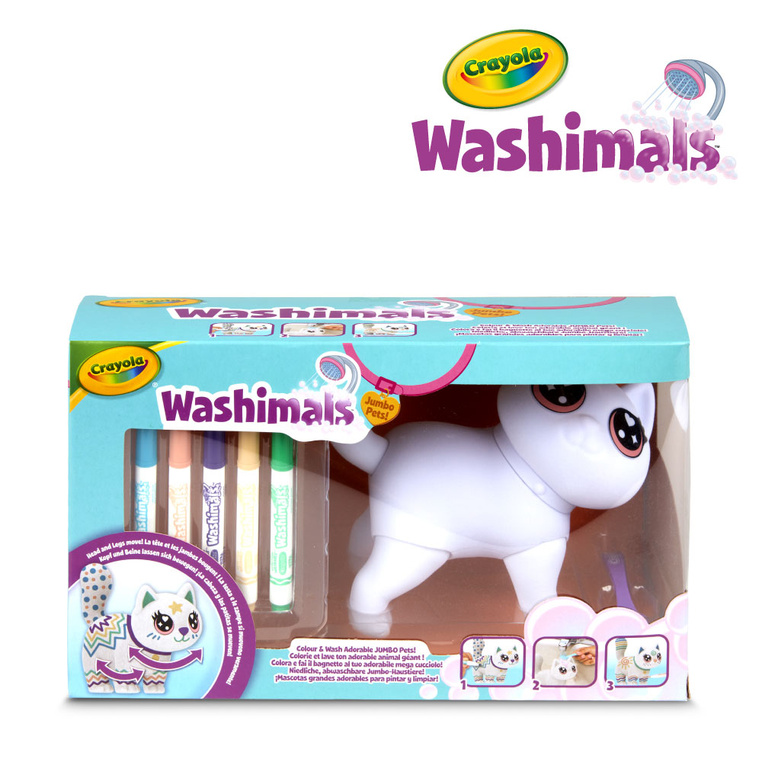 Crayola Zestaw Kreatywny Washimals Kotka Jenny Jumbo 3+