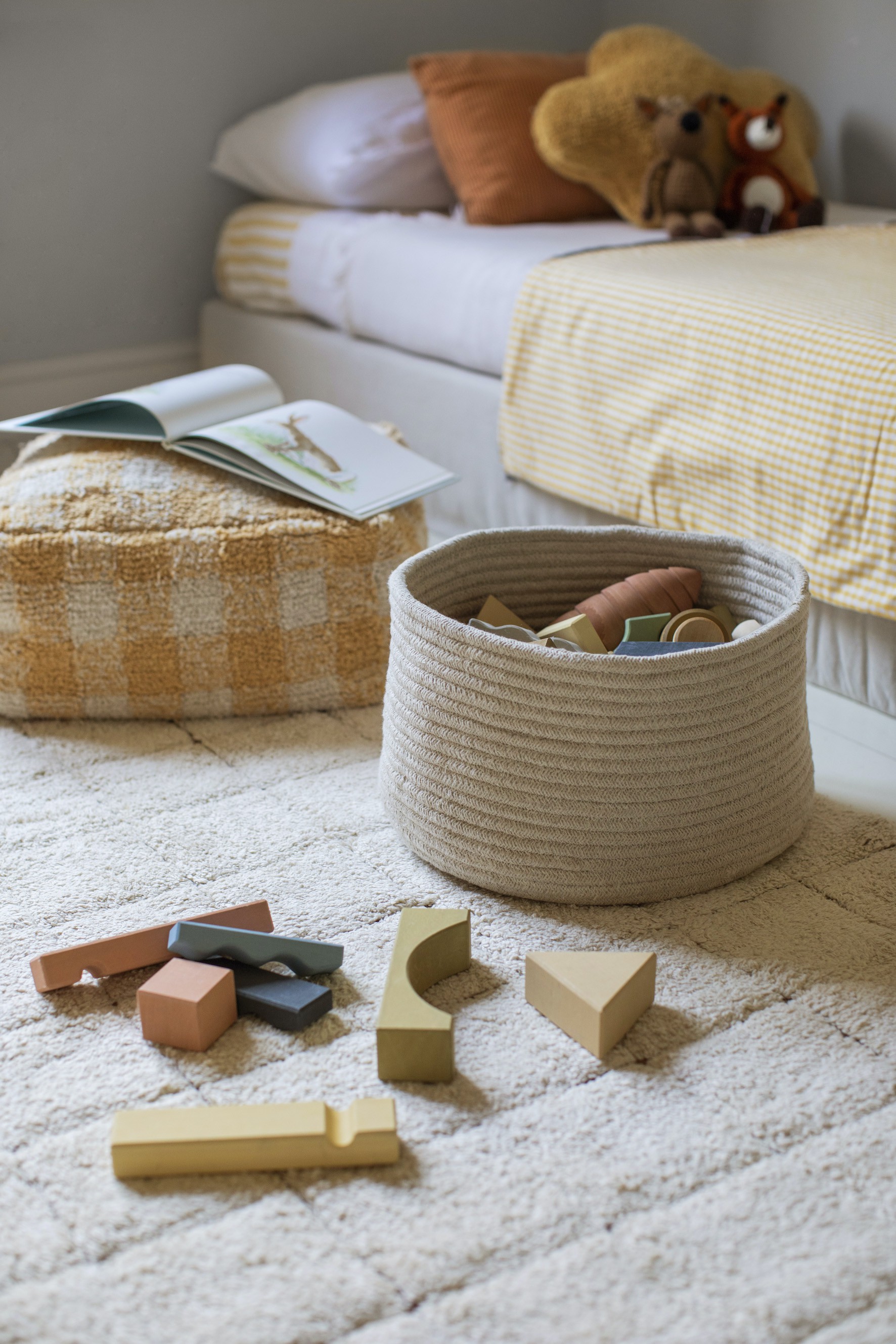 Lorena Canals Pufa dziecięca Vichy Honey 40×20×20 cm