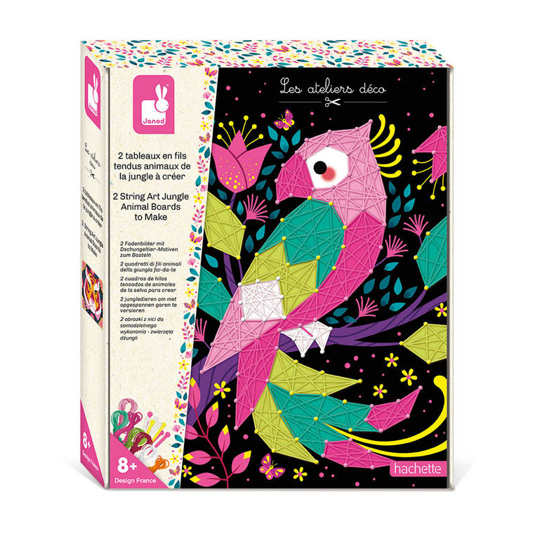 Janod Zestaw Kreatywny String Art Zwierzęta 8+