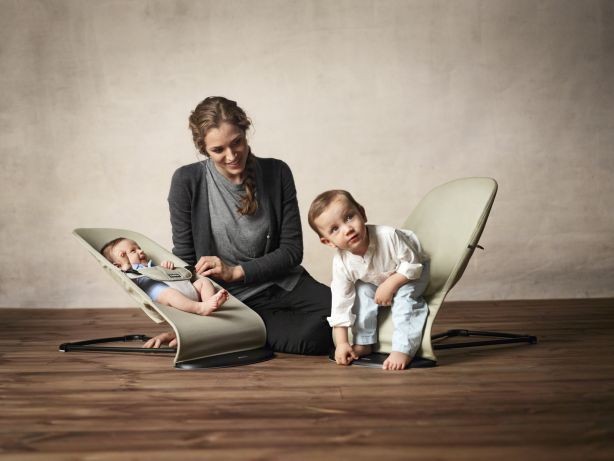 BabyBjorn, leżaczek BALANCE SOFT MESH - Srebrny / Biały