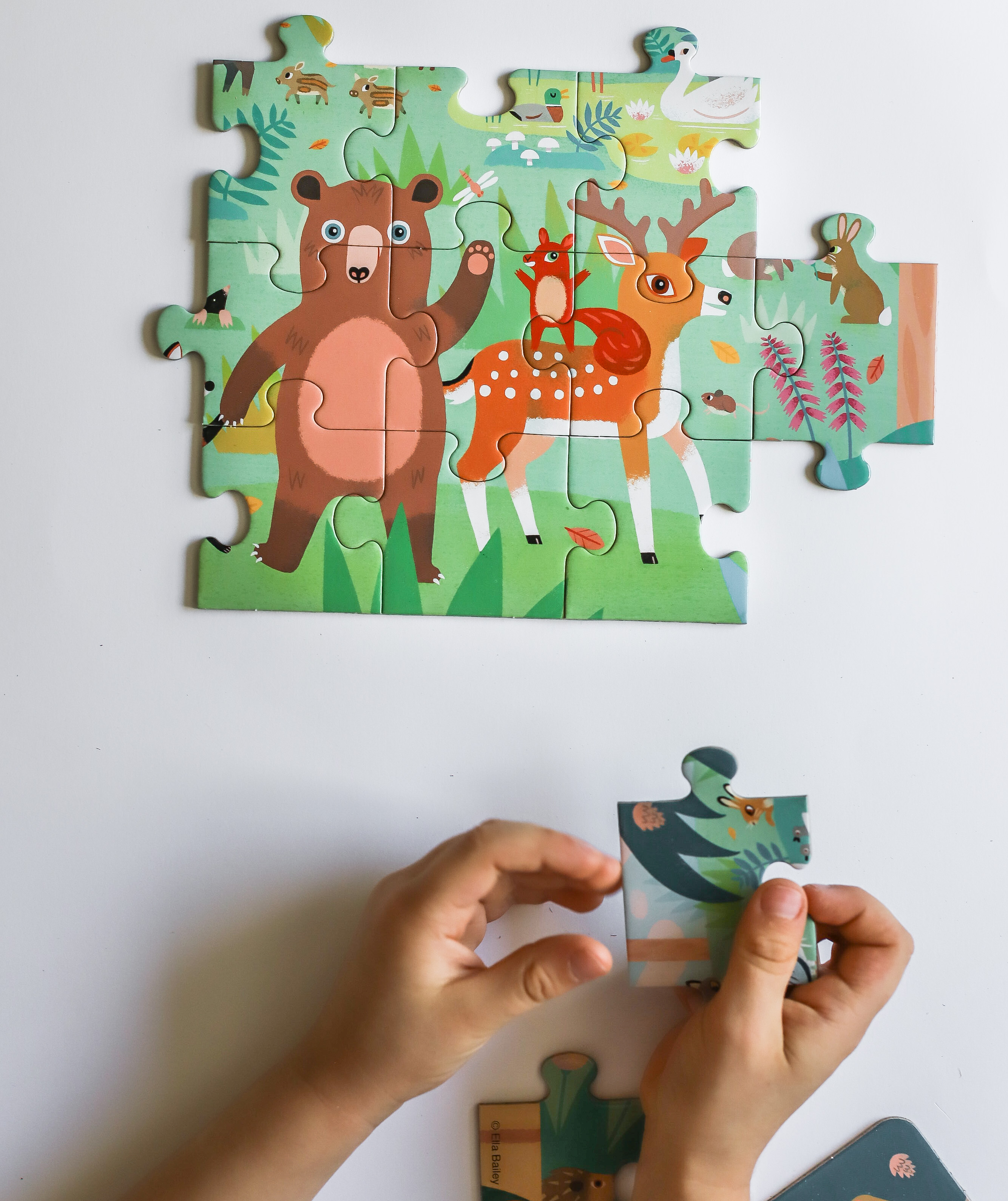 Auzou Puzzle Leśny świat 24el + Zwierzątka 3+