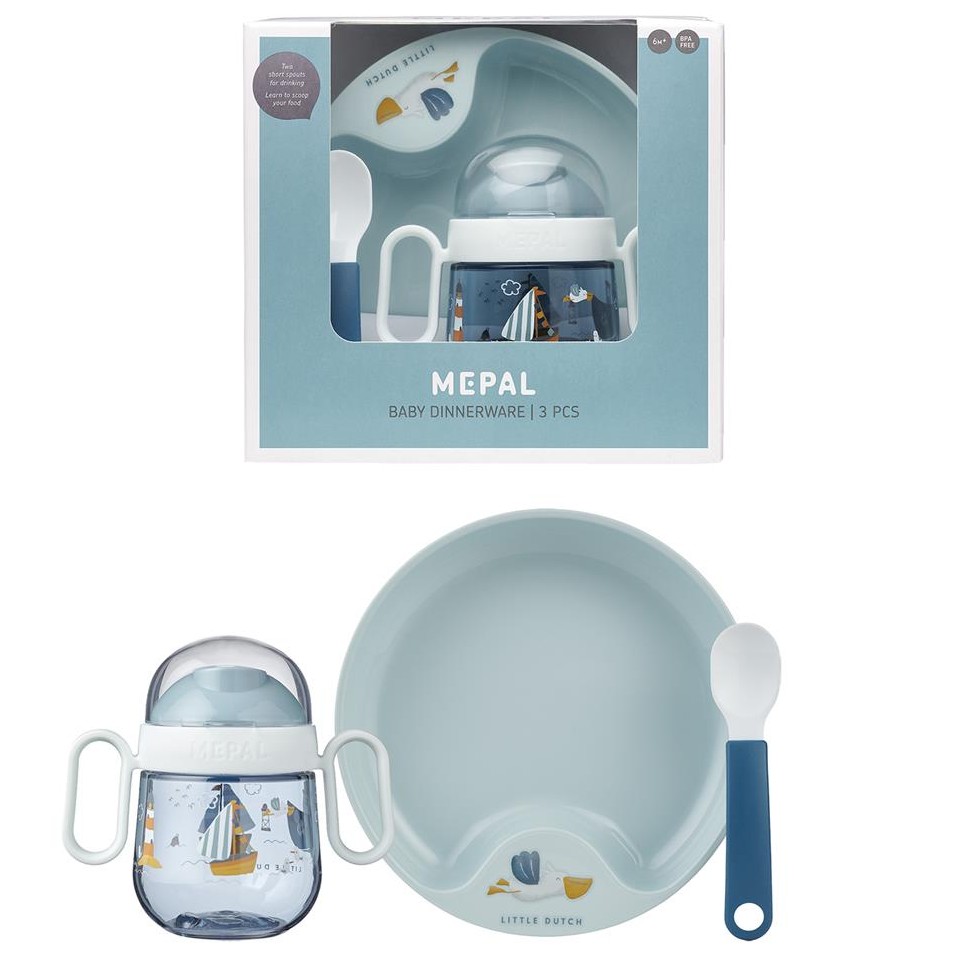 Little Dutch Zestaw do karmienia Mio Sailors Bay 3 el.