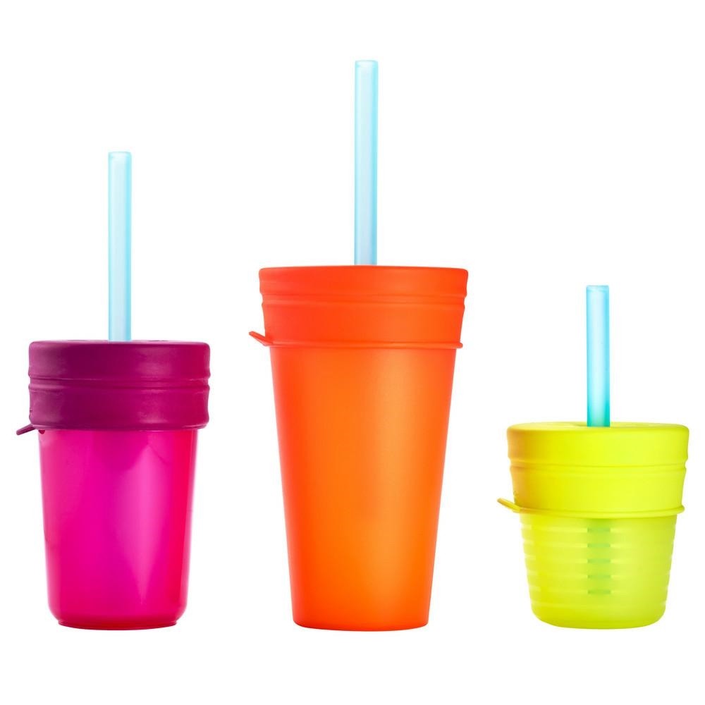 Boon Snug Silikonowe Słomki z Czyścikiem 6+ miesięcy