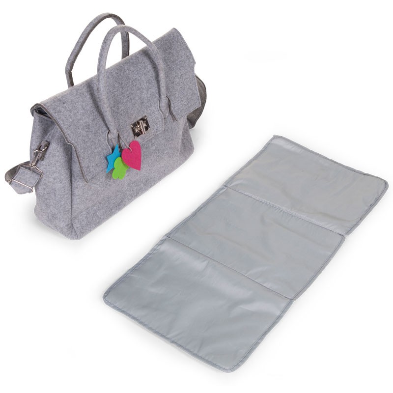 Torba do wózka filcowa z przewijakiem 45x18x35 cm