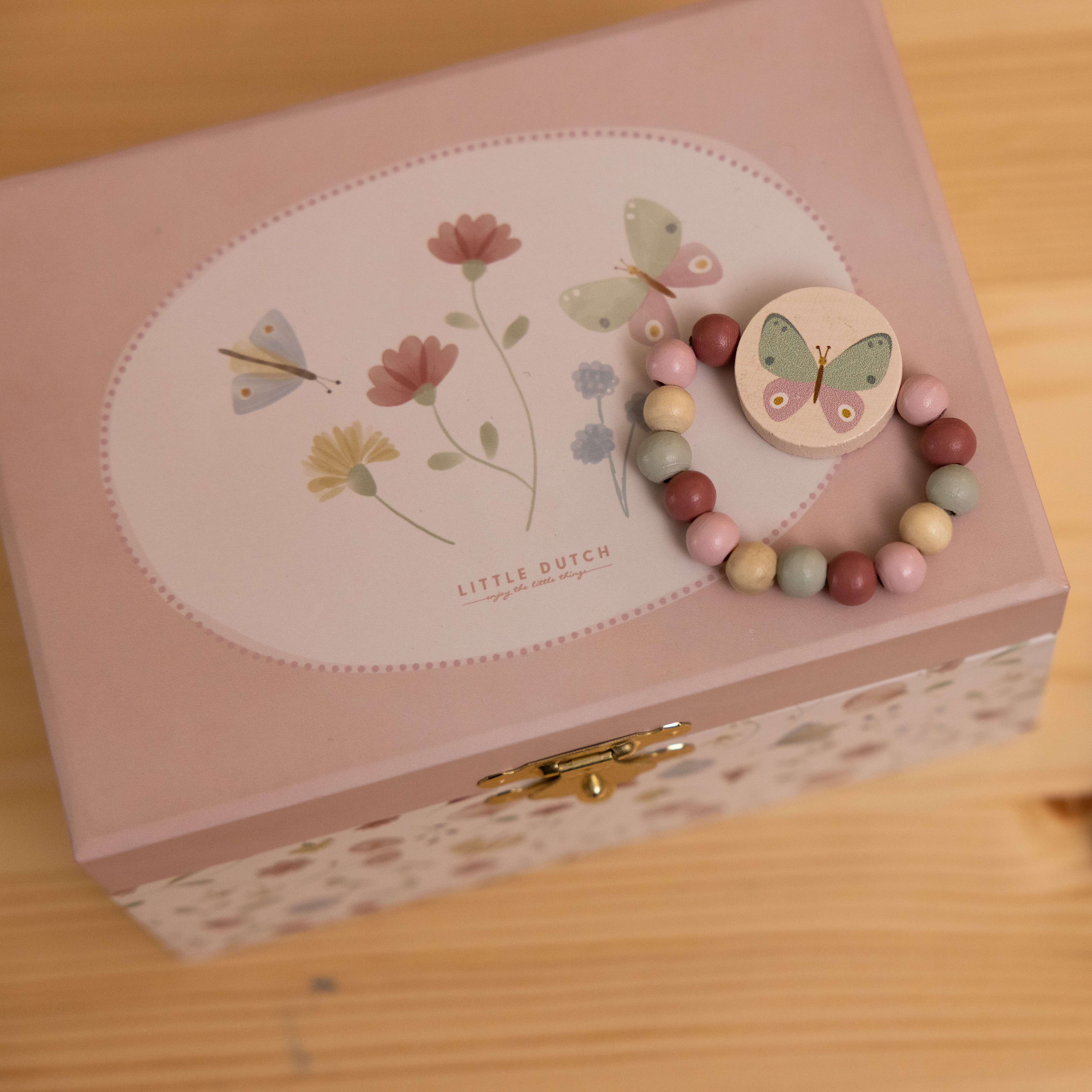 Little Dutch Biżuteria Drewniana Flowers & Butterflies 3+