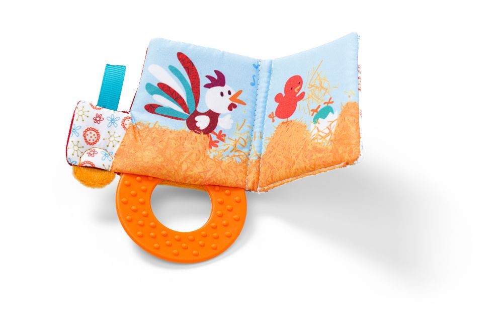 Lilliputiens Książeczka Sensoryczna Kura Ophelie z Gryzakiem 0+