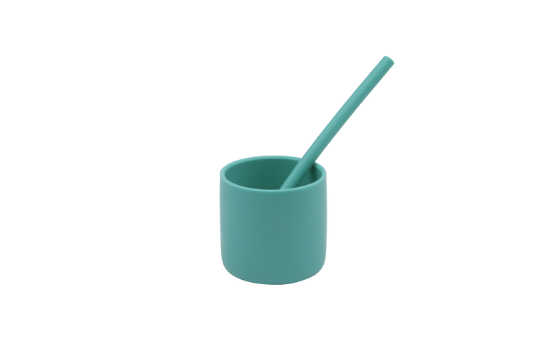 Minikoioi Silikonowe Słomki 4szt Zestaw Girl 12m+