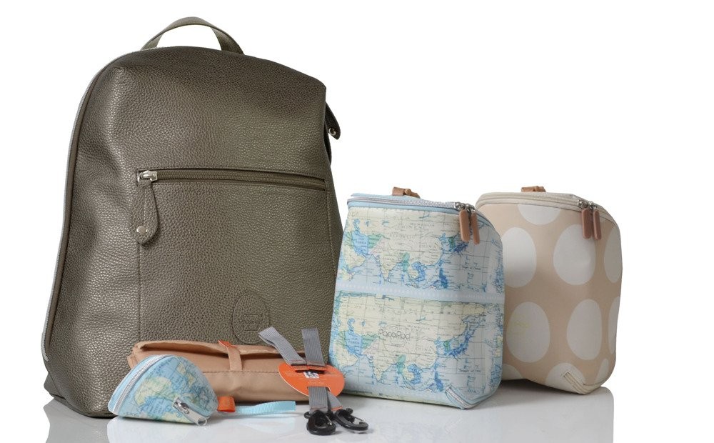 PacaPod Plecak dla Mamy Hartland Cynowy Eko-skóra