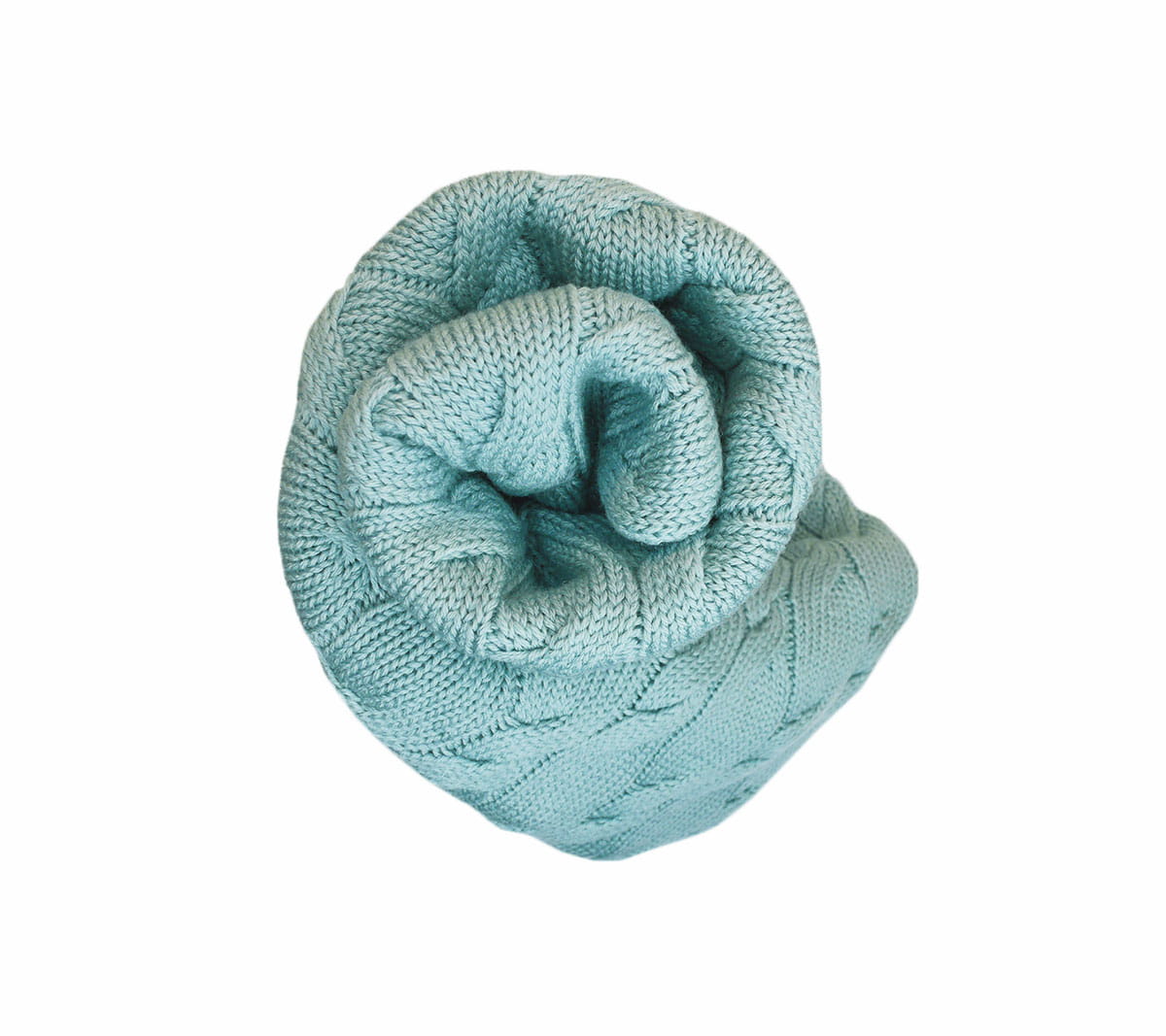 Lullalove Kocyk Wełna Merino Szałwia PREMIUM 80x100cm