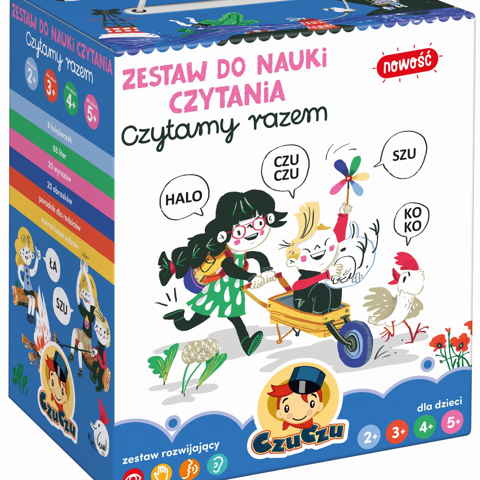 Czuczu Zestaw do nauki czytania "Czytamy razem" 2+ | Fabryka Wafelków