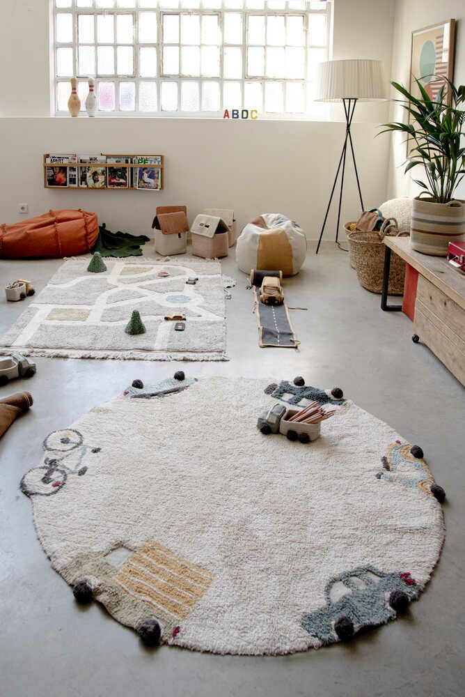 Lorena Canals Dywan bawełniany pojazdy Eco-City Ø140 cm 