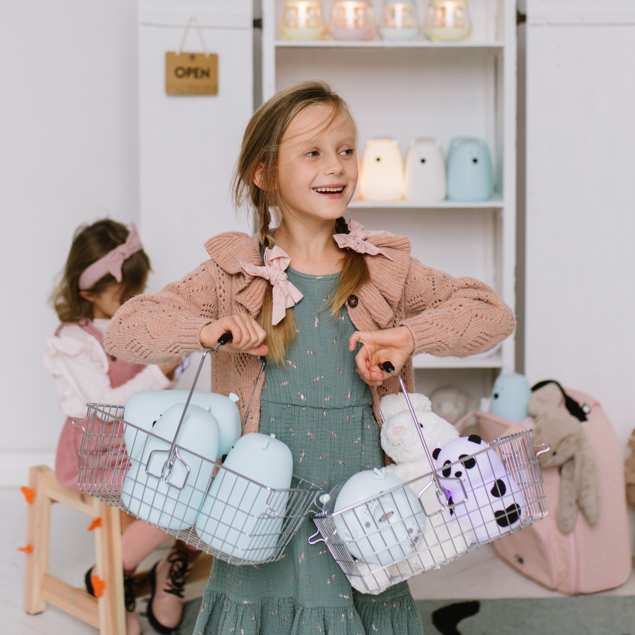 Rabbit&Friends, Lampka miś niebieski z pilotem