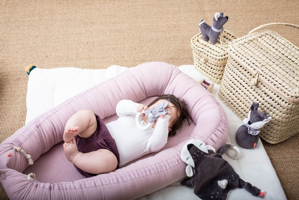 Kikadu Gniazdko Niemowlęce Muślin Bawełna Różowe 0+