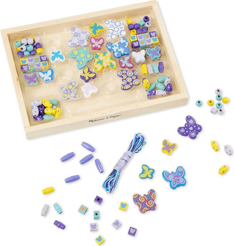 Melissa & Doug Zestaw do Nawlekania Biżuterii Motylki 4+