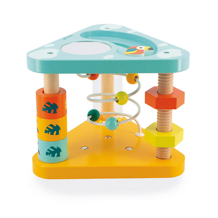 Janod, Trójkąt wielofunkcyjny zabawka manipulacyjna  Tropik 12m+