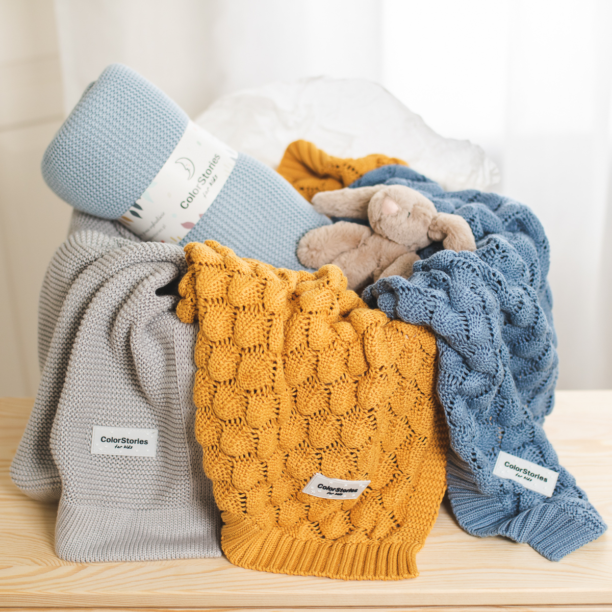 ColorStories Kocyk bambusowy Soft Bamboo musztardowy 0-2 lata