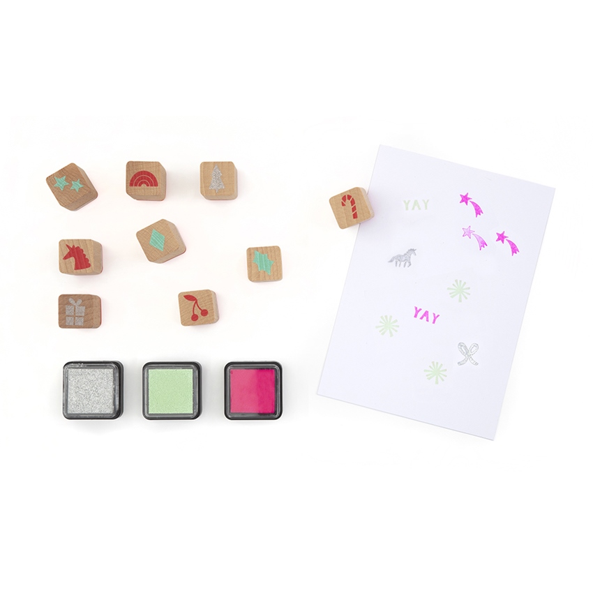 Meri Meri Kalendarz adwentowy Stemple Jednorożec 3+