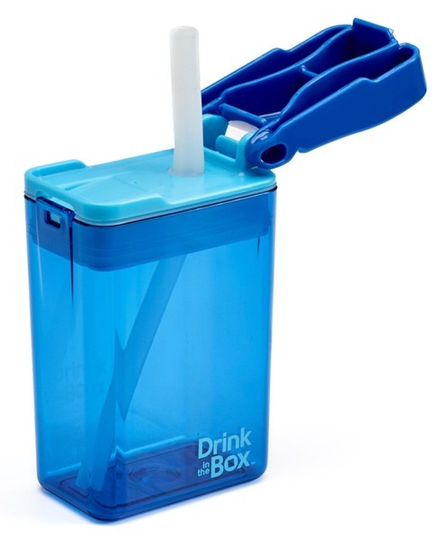 Drink In The Box Bidon ze słomką niebieski 240ml 1+