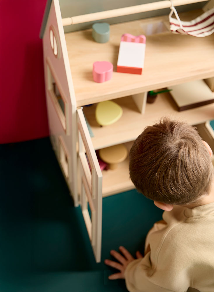 Kid's Concept Domek dla Lalek AIDEN Drewniany 3 Piętra 