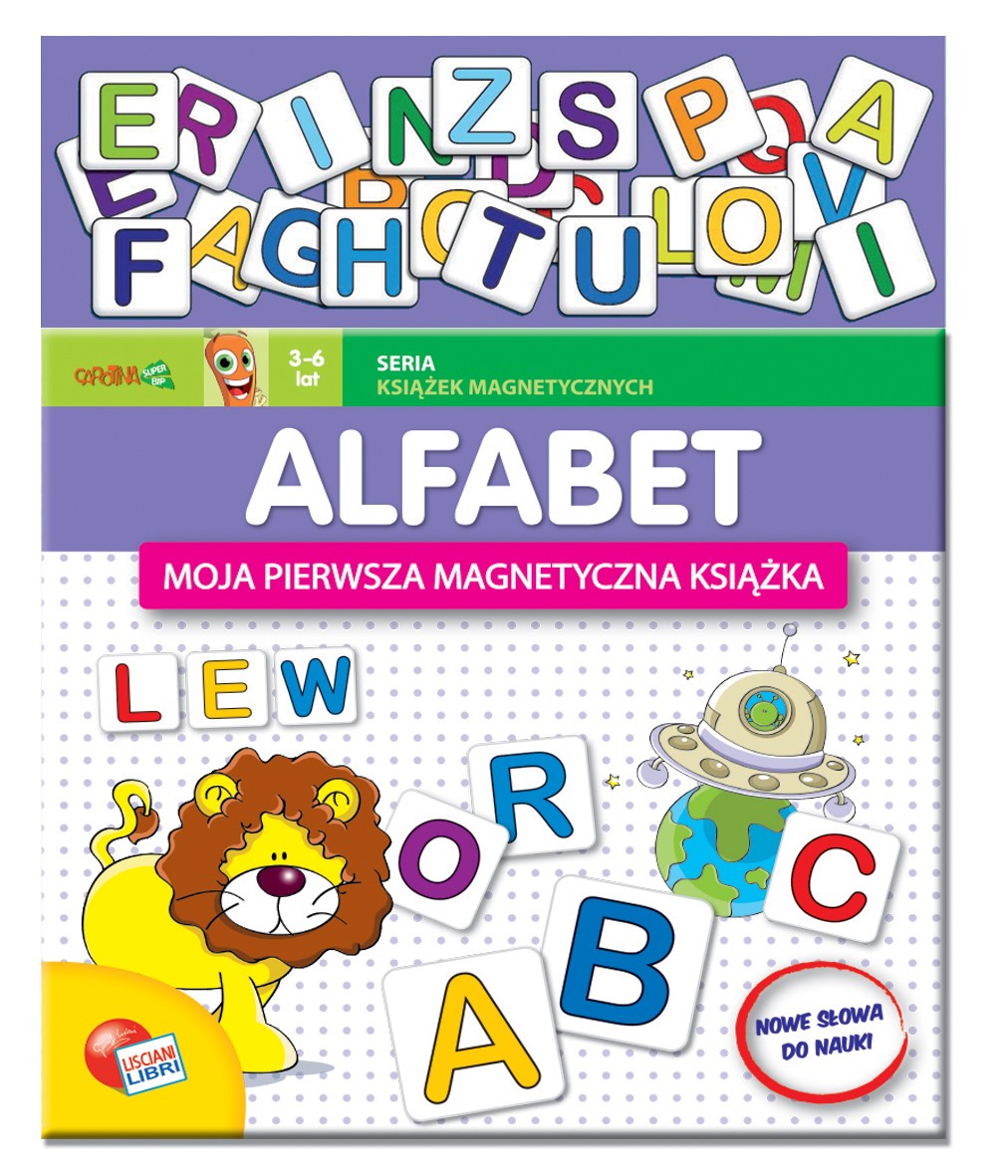 Lisciani Alfabet Carotina Książeczka Magnetyczna 3+