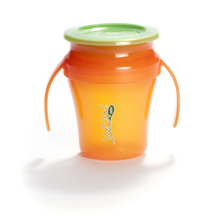WOW, Baby Kubek 360 st. z uchwytami pomarańczowy