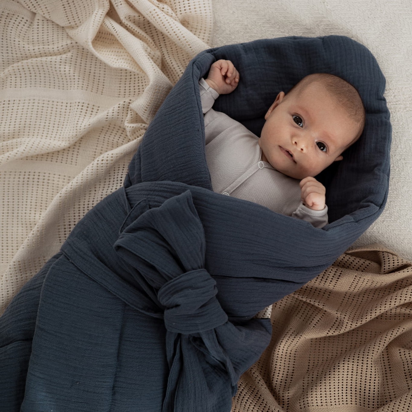 Sleepee Rożek Muślinowy Ocean Green 0+ | Certyfikat Oeko-Tex